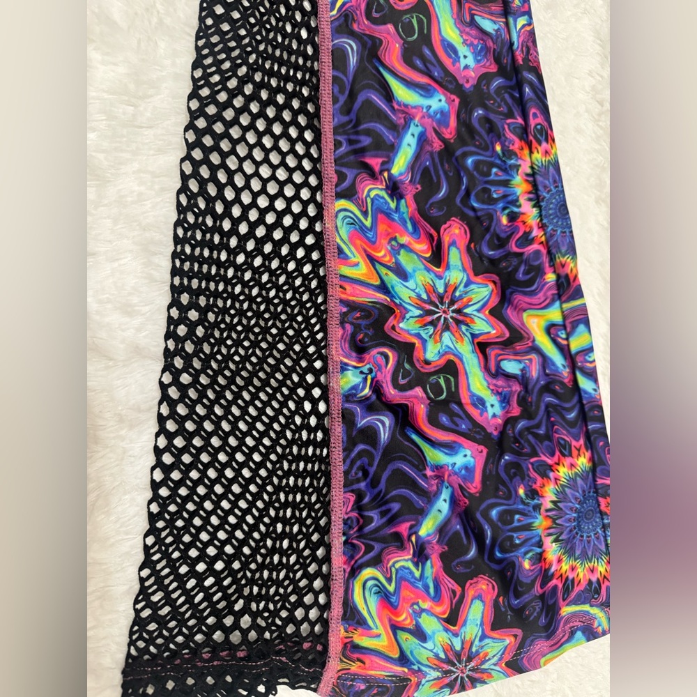 New Xs trippy hippy pants leggings festival rave boho hippie tye dye stretch - Picture 2 of 5